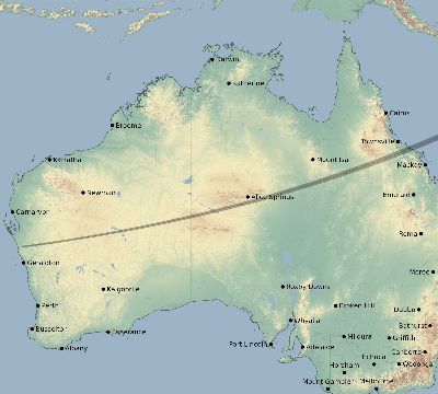 Map of the eclipse path across Australia on 04/08/2722