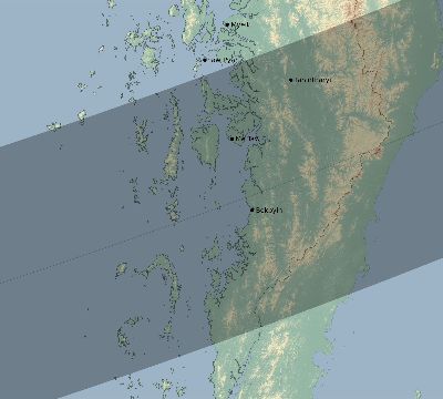 Map of the eclipse path across Myanmar on 02/05/2725