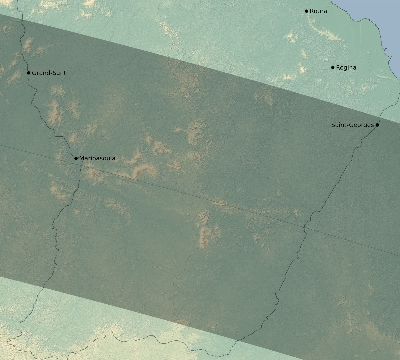 Map of the eclipse path across French Guiana on 07/31/2725