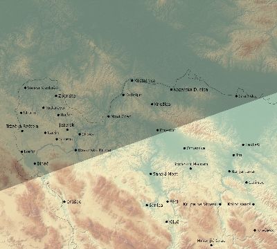 Map of the eclipse path across Bosnia and Herzegovina on 07/21/2726