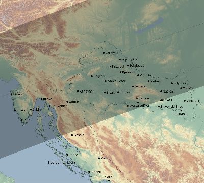 Map of the eclipse path across Croatia on 07/21/2726