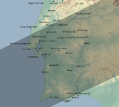 Map of the eclipse path across Portugal on 07/21/2726