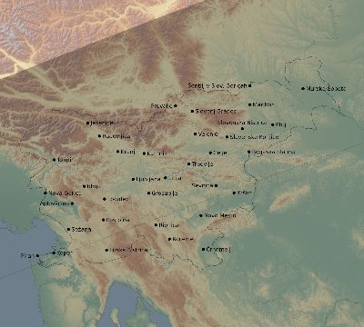 Map of the eclipse path across Slovenia on 07/21/2726