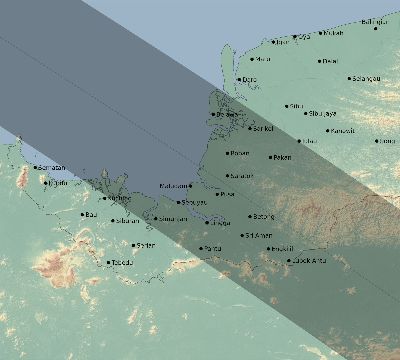 Map of the eclipse path across Malaysia on 11/13/2729