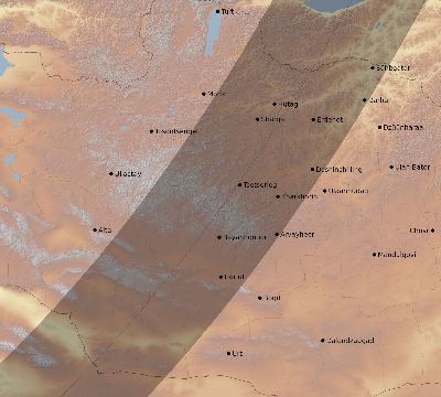 Map of the eclipse path across Mongolia on 05/09/2730