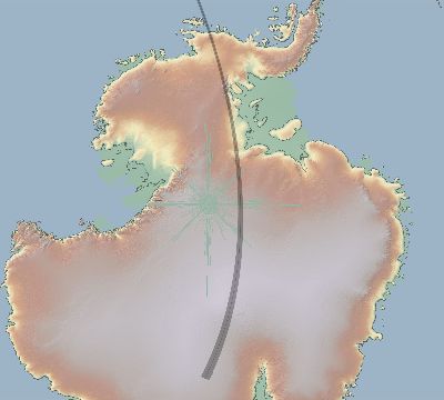 Map of the eclipse path across Antarctica on 11/02/2730
