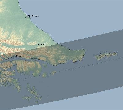 Map of the eclipse path across Argentina on 03/18/2732