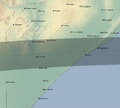 Map of the eclipse path across Somalia on 03/18/2732