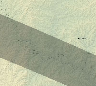 Map of the eclipse path across Burkina Faso on 08/31/2733