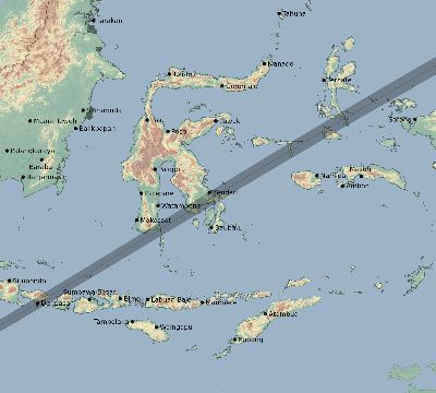 Map of the eclipse path across Indonesia on 12/24/2736