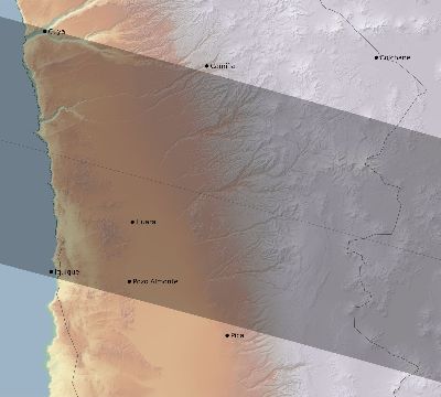 Map of the eclipse path across Chile on 10/24/2739