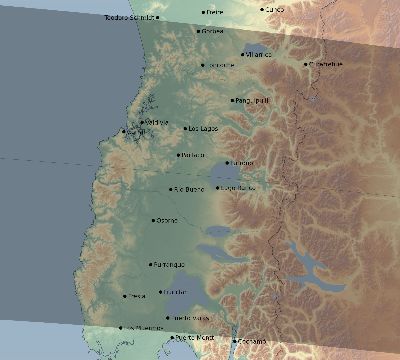 Map of the eclipse path across Chile on 04/08/2741