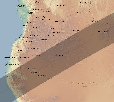 Map of the eclipse path across Angola on 02/05/2744