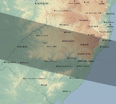 Map of the eclipse path across Brazil on 02/05/2744