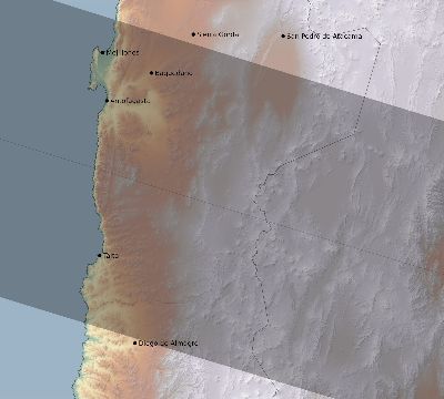 Map of the eclipse path across Chile on 02/05/2744
