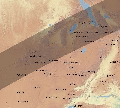 Map of the eclipse path across Zambia on 02/05/2744
