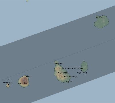Map of the eclipse path across Cape Verde on 12/04/2746
