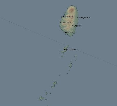 Map of the eclipse path across Saint Vincent and the Grenadines on 12/04/2746