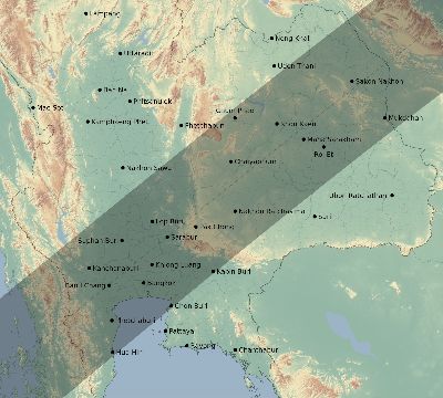 Map of the eclipse path across Thailand on 05/31/2747