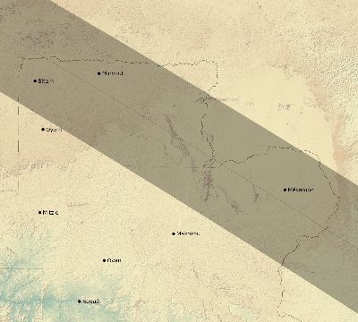 Map of the eclipse path across Gabon on 11/24/2747