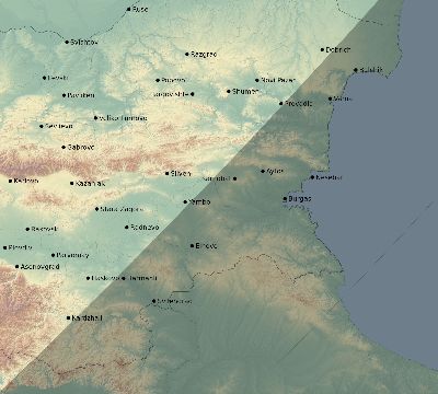 Map of the eclipse path across Bulgaria on 05/19/2748