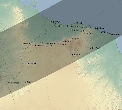 Map of the eclipse path across Libya on 05/19/2748