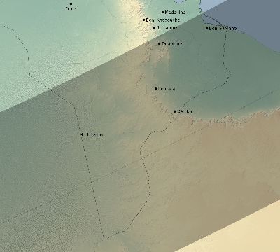 Map of the eclipse path across Tunisia on 05/19/2748