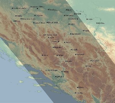 Map of the eclipse path across Bosnia and Herzegovina on 09/22/2750