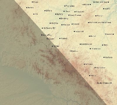 Map of the eclipse path across Czechia on 09/22/2750
