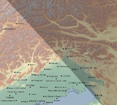 Map of the eclipse path across Italy on 09/22/2750