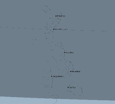 Map of the eclipse path across Maldives on 09/22/2750