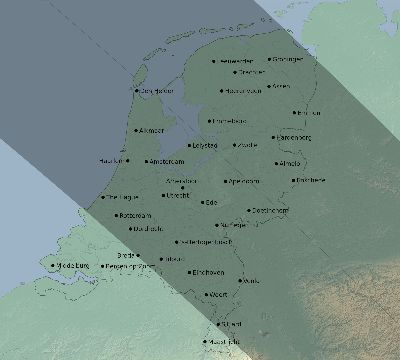 Map of the eclipse path across Netherlands on 09/22/2750