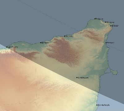 Map of the eclipse path across Somalia on 09/22/2750
