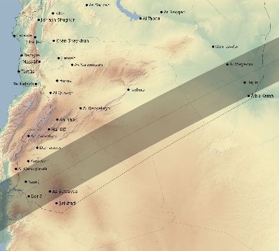 Map of the eclipse path across Syria on 03/19/2751