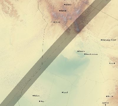 Map of the eclipse path across Chad on 03/19/2751