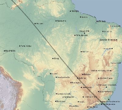 Map of the eclipse path across Brazil on 09/11/2751