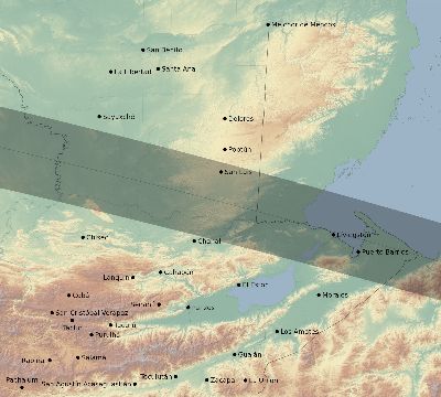 Map of the eclipse path across Guatemala on 09/11/2751
