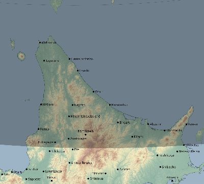 Map of the eclipse path across Japan on 03/08/2752