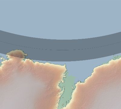 Map of the eclipse path across Antarctica on 01/15/2754