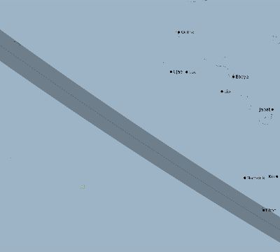 Map of the eclipse path across Marshall Islands on 07/12/2754