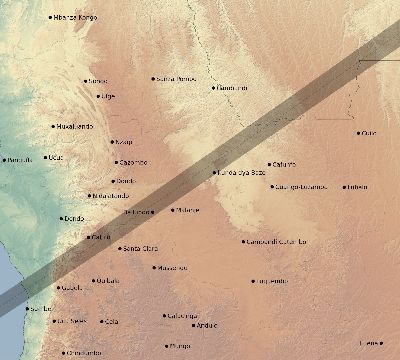Map of the eclipse path across Angola on 01/04/2755