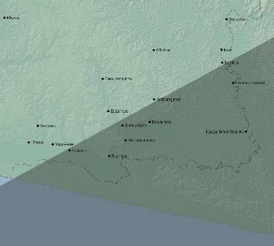 Map of the eclipse path across Côte d'Ivoire (Ivory Coast) on 04/29/2758
