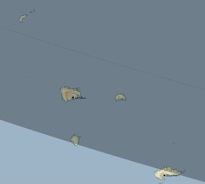 Map of the eclipse path across French Polynesia on 10/24/2758