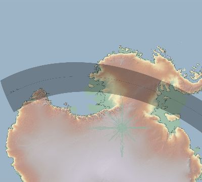 Map of the eclipse path across Antarctica on 02/05/2763