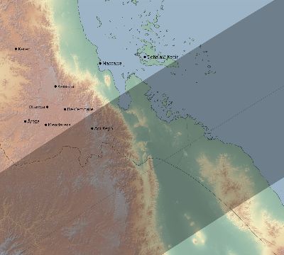Map of the eclipse path across Eritrea on 06/10/2765