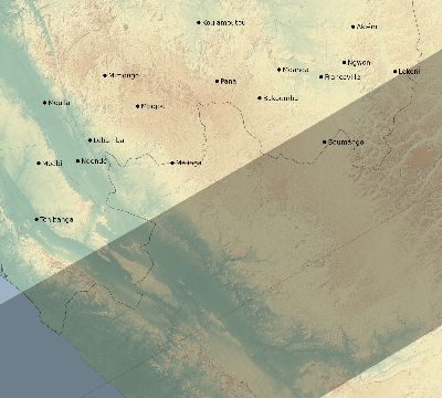 Map of the eclipse path across Gabon on 06/10/2765