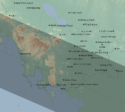 Map of the eclipse path across Cambodia on 06/10/2765