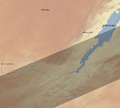 Map of the eclipse path across Zambia on 12/04/2765