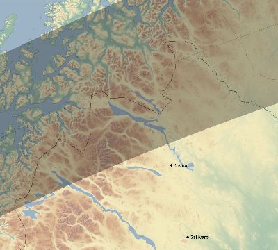 Map of the eclipse path across Sweden on 05/30/2766