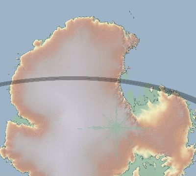 Map of the eclipse path across Antarctica on 11/24/2766